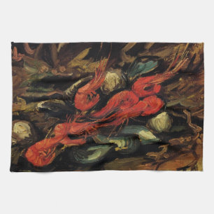 Mussels and Shrimp by Vincent van Gogh Kitchen Towel