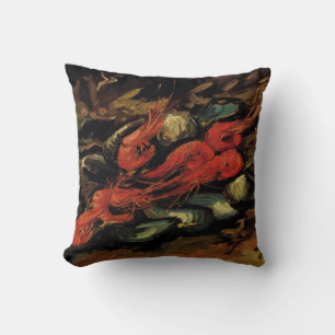 Mussels and Shrimp by Vincent van Gogh Throw Pillow