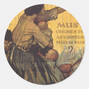 Must Children Die Classic Round Sticker