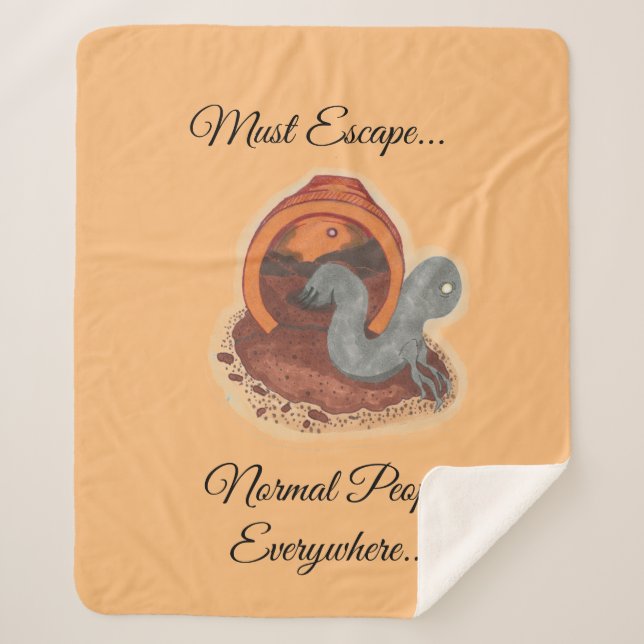 Must Escape.. The Potted creature Sherpa Blanket (Front)