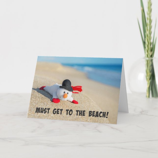 Must Get to the Beach Holiday Card (Front)