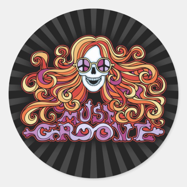 Must Groove Classic Round Sticker (Front)