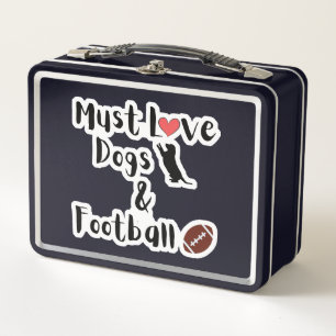 Must Love Dogs & Football Lunch Box
