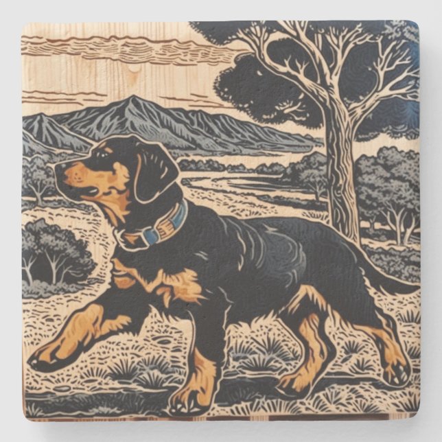 Must Love Dogs  Stone Coaster (Front)