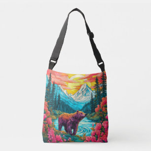 Must Love Nature Illustration Crossbody Bag