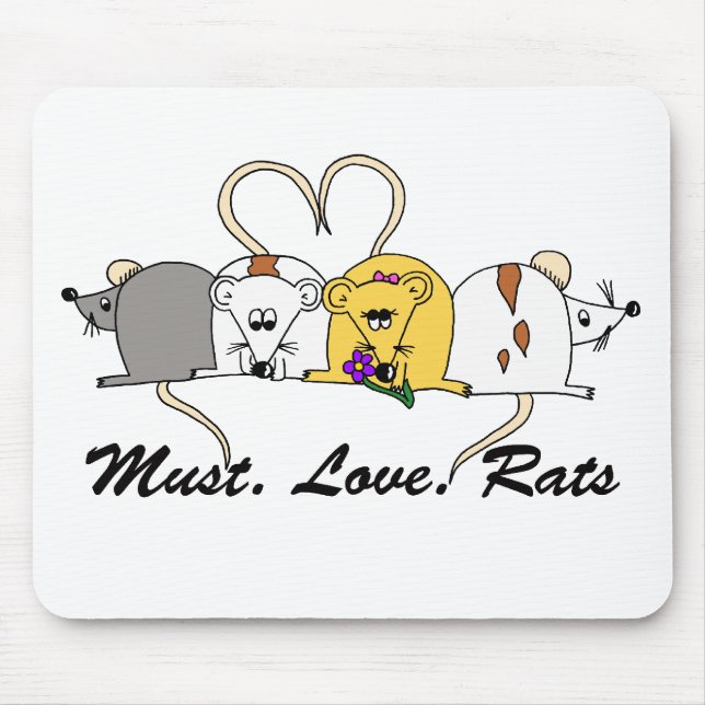 Must. Love. Rats Mousemat Mouse Pad (Front)