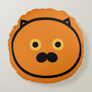 Mustache cat pillow