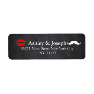 Mustache en tableau noir et Monogramme personnalis
