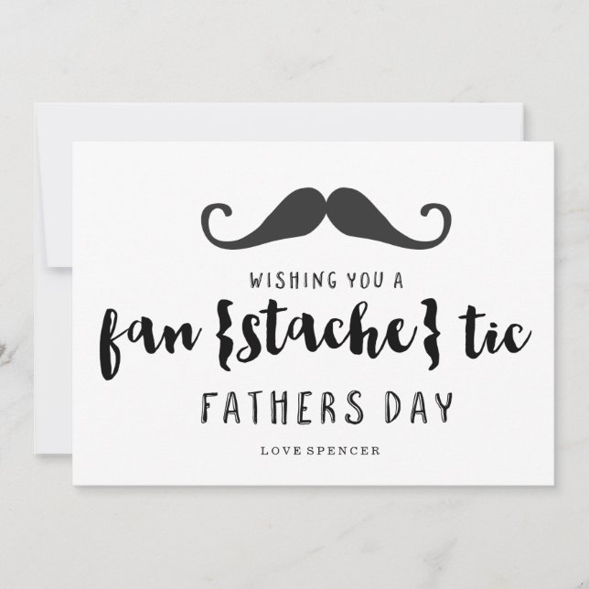 MUSTACHE FANTASTIQUE | CARTE FÊTE DES PÈRES (Devant)