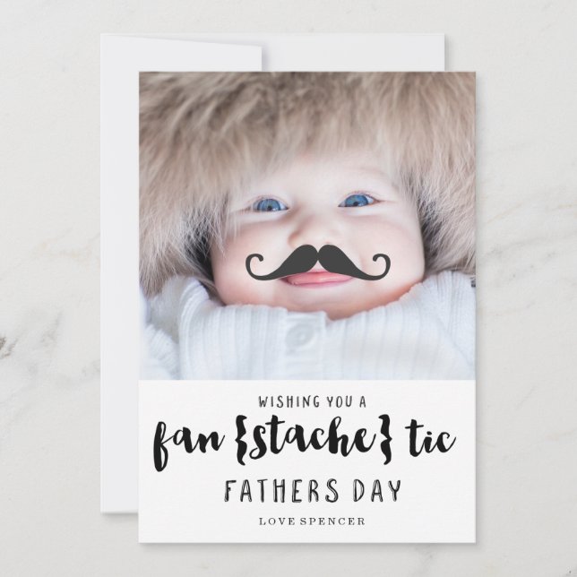 MUSTACHE FANTASTIQUE | CARTE FÊTE DES PÈRES (Devant)