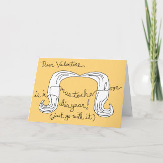 Mustache Love Holiday Card