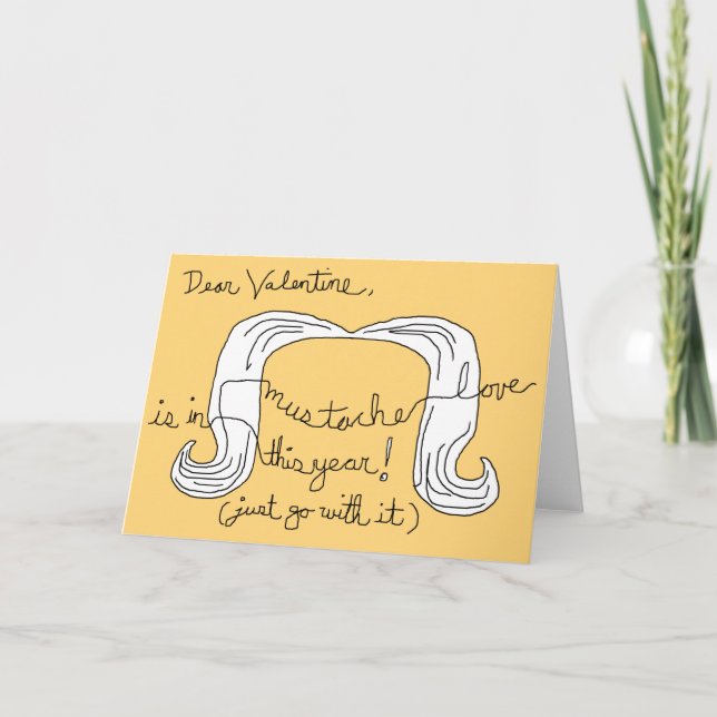Mustache Love Holiday Card (Front)