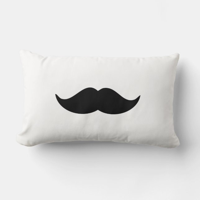 MUSTACHE LUMBAR THROW PILLOW (Front)
