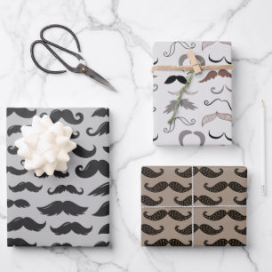 Mustache Mania Wrapping Paper Sheet