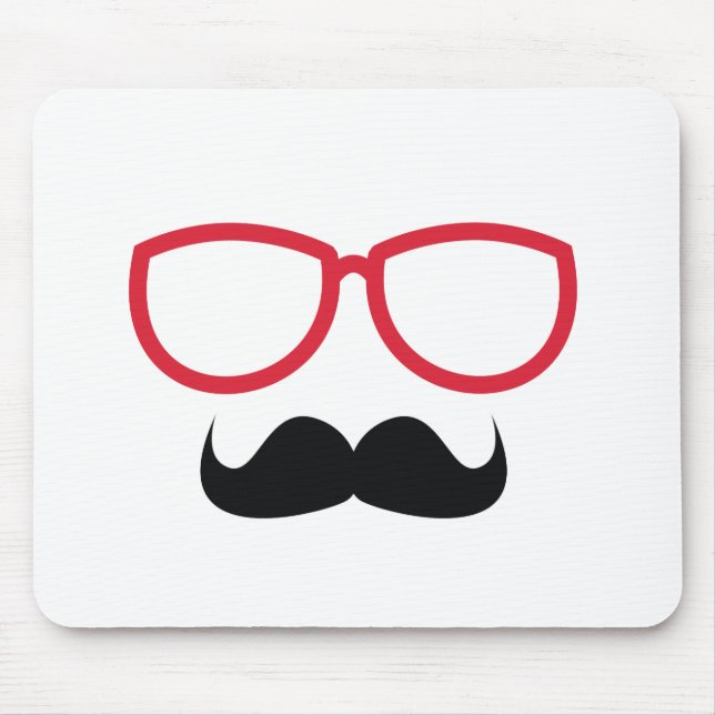 Mustache Mouse Pad (Front)