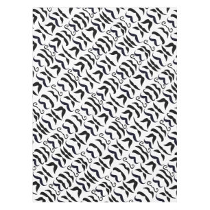 Mustache Noir et Blanc Hipster Nappe