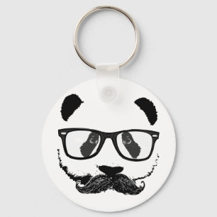 Mustache Pandaz In Da Disco Keychain