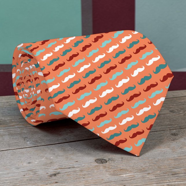 Mustache Pattern Necktie Tie (Creator Uploaded)