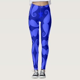 Mustache Pattern Workout Yoga Leggings