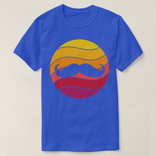 Mustache Retro Style Vintage 9 T-Shirt (Design Front)