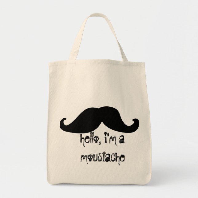 Mustache Tote Bag (Front)
