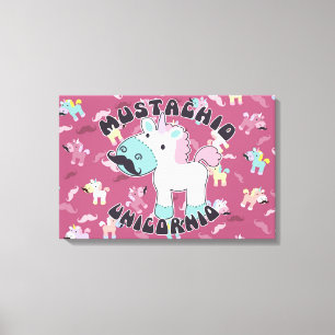 Mustachio Unicornio! Canvas Print