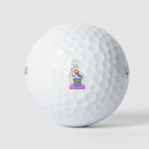 Mustachioed Chef Golf Balls