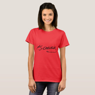 Mustafa Kemal Ataturk Signature Red T-Shirt (W)