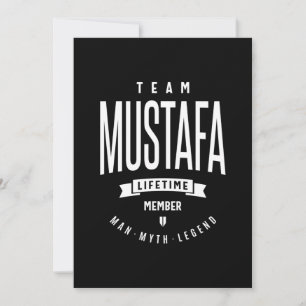 Mustafa Personalized Name Birthday Gift Thank You Card