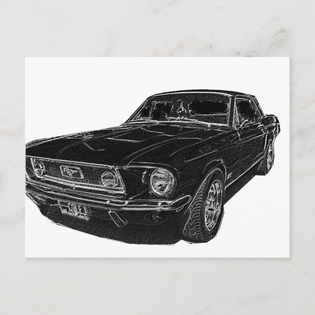mustang 4 postcard (Front)