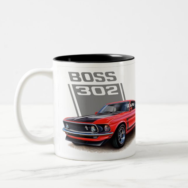 Mustang Boss 302 Two-Tone Coffee Mug (Left)
