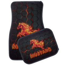 Mustang, car, mats, carpet style, fire