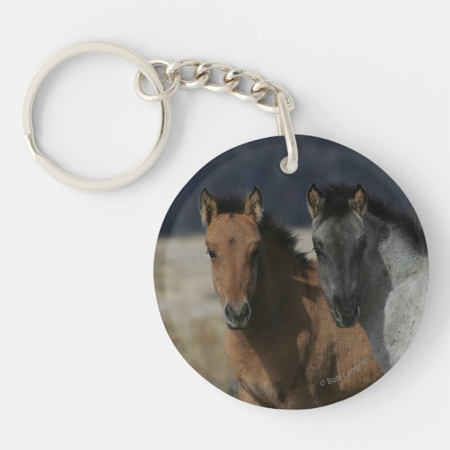 Mustang Foal Headshot Keychain (Front)