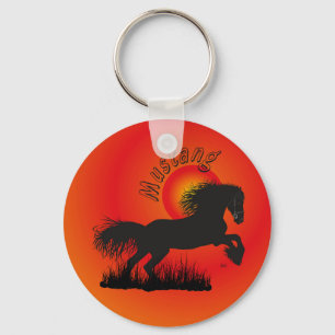 Mustang for horse lovers key supporters keychain