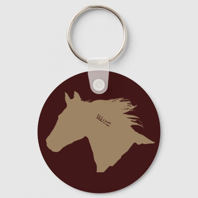 Mustang Horse Head Keychain (Front)