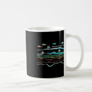 Mustang Island Texas Colourful Tie-dye Pelican Bea Coffee Mug