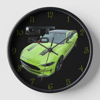Mustang Lime Clock