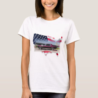 Mustang Over American Flag.png T-Shirt