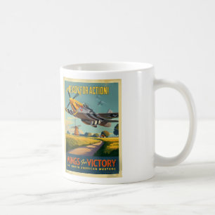 Mustang over holland coffee mug