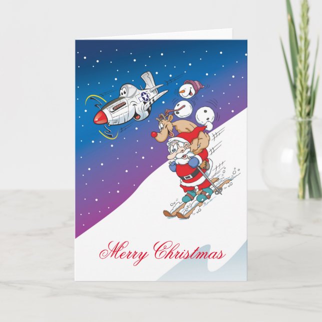 Mustang P-51, Joyeuse carte de Noël, texte modifia (Devant)