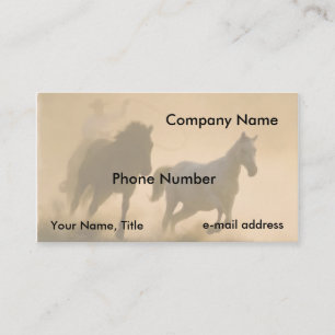 Mustang roundup business card
