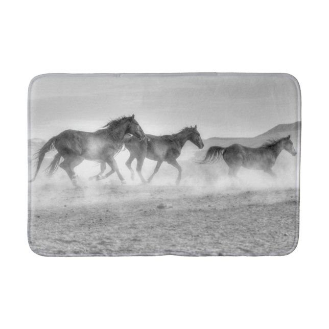 Mustang Run Bath Mat (Front)
