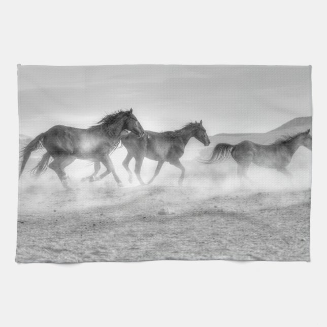 Mustang Run Kitchen Towel (Horizontal)