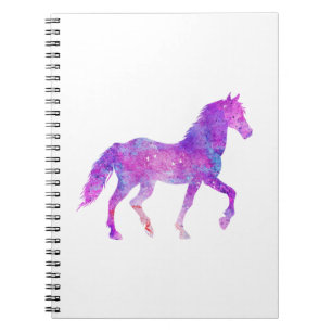 Mustang silhouette - Choose background color Notebook