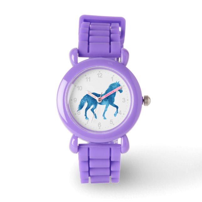 Mustang  silhouette - Choose background colour Watch (Front)