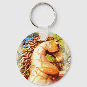 mustang stallion keychain