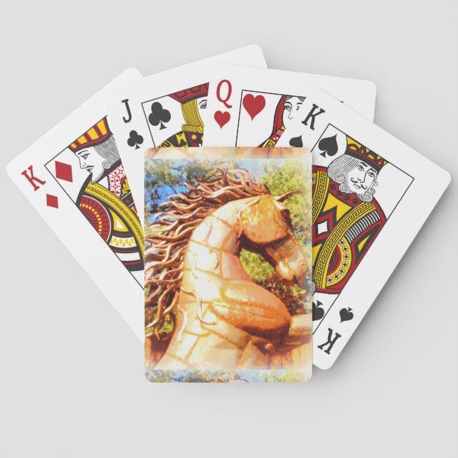 mustang stallion playing cards (Back)