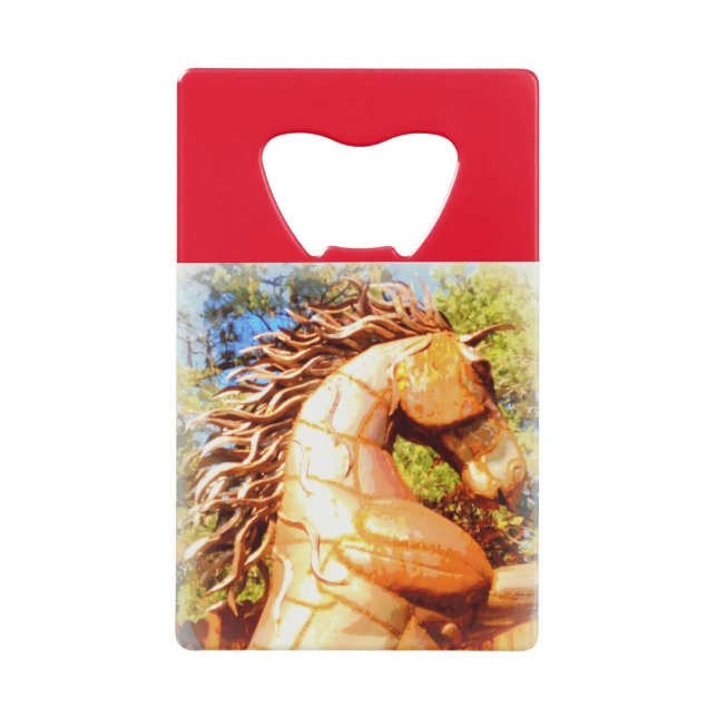 mustang stallion wallet bottle opener (Front)