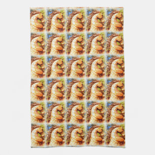 mustang stallions kitchen towel