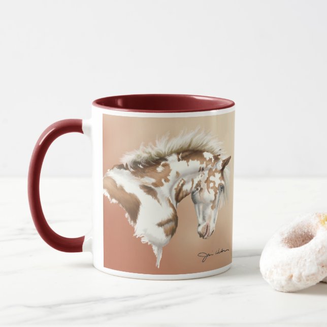 Mustang Wild étendu Beverage Mug (Avec donut)